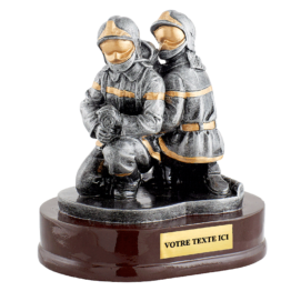 Trophée résine pompiers H.15 cm