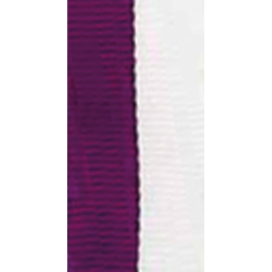 Ruban violet et blanc fin