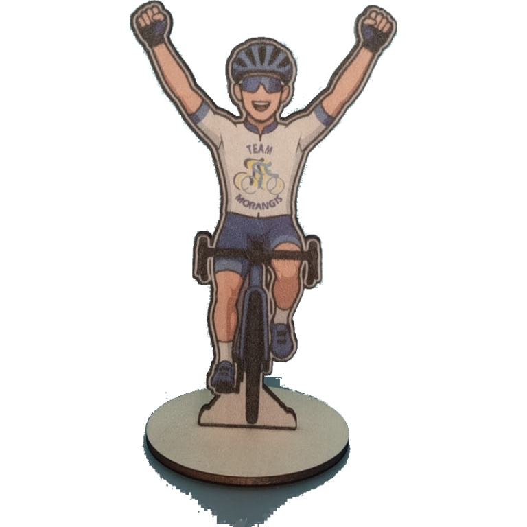 trophée bois personnalisée cyclisme